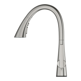 Смеситель для кухни GROHE Zedra Touch сенсорный с вытяжным душем 3jet, суперсталь (30219DC2)