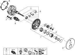 Внешняя часть смесителя для душа GROHE SmartControl круглая, на 1 потребителя, хром (29144000)