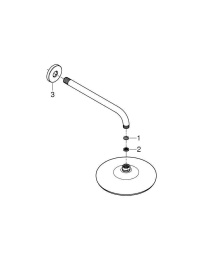 Готовый комплект для ванной комнаты GROHE Eurosmart скрытого монтажа, хром (NB0062)