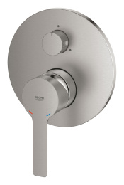 Внешняя часть смесителя для ванны GROHE Lineare с переключателем на 3 положения, суперсталь (24095DC1)