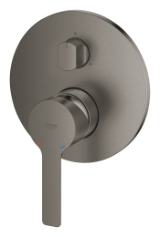 Внешняя часть смесителя для ванны GROHE Lineare с переключателем на 3 положения, темный графит матовый (24095AL1)
