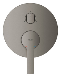 Внешняя часть смесителя для ванны GROHE Lineare с переключателем на 3 положения, темный графит матовый (24095AL1)