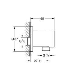 Подключение для душевого шланга GROHE Tempesta, хром (28680001)
