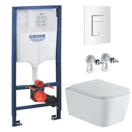 Комплект инсталляции GROHE 38772SH0 с унитазом Aquatek ЛИБРА New и сиденьем с микролифтом (NW0157/S)