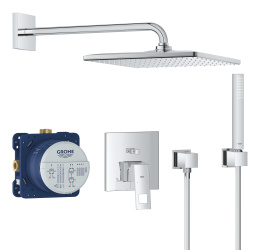 Душевая система GROHE Eurocube со смесителем для ванны, хром (25238000)