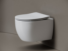 Подвесной унитаз Ceramicanova Игра безободковый, смыв Торнадо, белый (CN3001T)