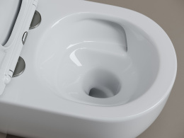 Подвесной унитаз Ceramicanova Игра безободковый, смыв Торнадо, белый (CN3001T)