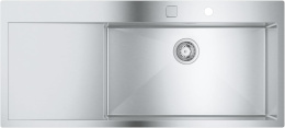 Мойка GROHE K1000 80-S 116/52 1.0 с корзинчатым вентилем, нержавеющая сталь (31582SD1)