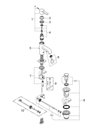 Смеситель для раковины GROHE Allure, M-Size, хром (32757000)