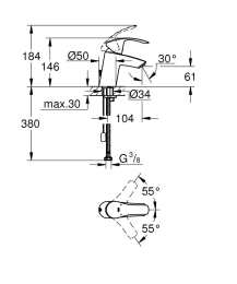 Готовый комплект для ванной комнаты GROHE Tempesta, хром (NB0051)
