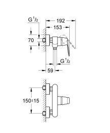 Смеситель для душа GROHE Eurosmart Cosmopolitan, темный графит, матовый (32837AL0)