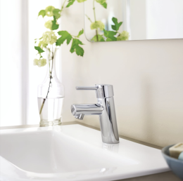 Смеситель для раковины GROHE Concetto с цепочкой, с ограничением расхода воды, хром (3220610E)