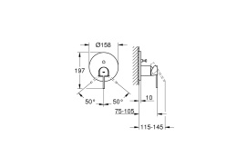 Внешняя часть смесителя для ванны GROHE Plus, суперсталь (24060DC3)