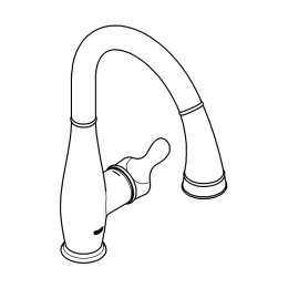 Смеситель для кухни GROHE Parkfield с вытяжным изливом, хром (30215001)