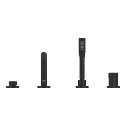 Смеситель для ванны GROHE Essence на 4 отверстия, фантомный чёрный (25251KF1)