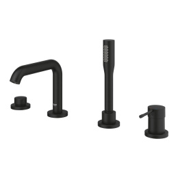 Смеситель для ванны GROHE Essence на 4 отверстия, фантомный чёрный (25251KF1)