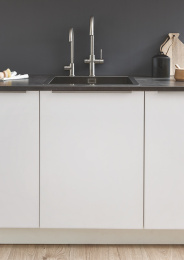 Смеситель для кухонной мойки GROHE Blue Home с системой фильтрации, охлаждения и газирования воды, суперсталь (31455DC0)