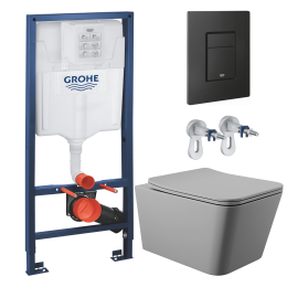 Комплект инсталляции GROHE Solido 38811KF0 с унитазом Aqueduto MACIO MAC0130 и раковиной Aqueduto ESPIRAL ESP0230 (NW0443)