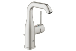 Смеситель для раковины GROHE Essence с донным клапаном, суперсталь (23462DC1)
