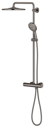 Душевая система GROHE Rainshower SmartActive 310 с термостатом для душа, темный графит глянцевый (26836A00)