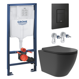 Комплект инсталляции GROHE Solido 38811KF0 с унитазом Aqueduto OVO Plus OVOT0240 и раковиной Aqueduto ESPIRAL D400 ESP0140 (NW0419)