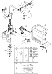Смеситель для кухни GROHE Blue Professional Wi-Fi, суперсталь (31326DC2)