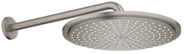 Верхний душ GROHE Rainshower с душевым кронштейном, 1 режим, темный графит матовый, (26066AL0)