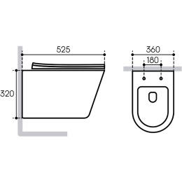 Комплект инсталляции GROHE Solido 38811KF0 с унитазом Aqueduto CONE CON0130 и сиденьем с микролифтом (NW0226)