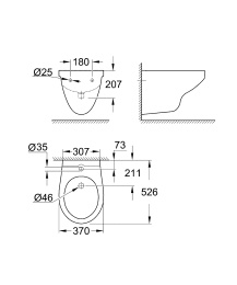 Готовый набор для туалета GROHE Bau Ceramic (NW0036)