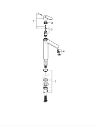 Смеситель для раковины GROHE Eurosmart Cosmopolitan, XL-size, хром (23921000)