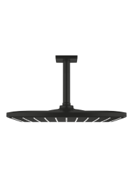 Верхний душ GROHE Rainshower Mono 310 Cube с душевым кронштейном, 7,5 л/мин, 1 режим, 142 мм, матовый черный (265662430)