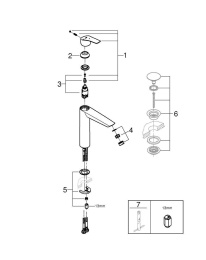 Смеситель для раковины GROHE Eurosmart, XL-size, хром (24164003)