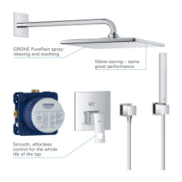 Душевая система GROHE Eurocube со смесителем для душа, хром (25238000)