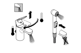 Смеситель для раковины GROHE BauEdge с гигиеническим душем, хром (23757001/U), уцененный товар