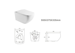 Комплект инсталляции GROHE Rapid SL 38772SH0 с унитазом Aquatek МЕДЕЯ AQ1537T-00 и сиденьем с микролифтом (NW0347)