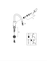 Смеситель для кухни GROHE BauCurve, хром (31231001)