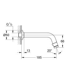 Кран для раковины GROHE Universal, без функции смешивания, хром (20203000)