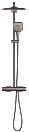 Душевая система GROHE Rainshower SmartActive 310 Cube с термостатом для душа, темный графит глянцевый (26837A00)