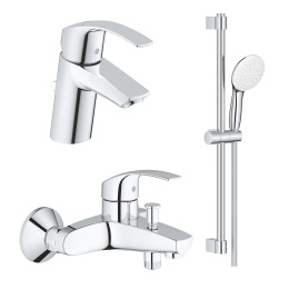 Готовый комплект для ванной комнаты GROHE Eurosmart, хром (129153)