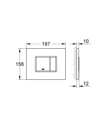 Комплект инсталляции для унитаза GROHE Rapid SL 3 в 1 с панелью смыва Skate Cosmopolitan, хром (NW0143)