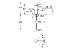 Смеситель для раковины GROHE Essence, S-size, холодный рассвет матовый (23590GN1)