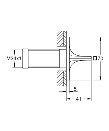 Внешняя часть вентиля GROHE Allure, хром (19334001)