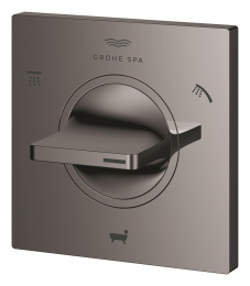 Внешняя часть переключателя потоков GROHE Allure на 3 положения, темный графит глянец (19590A01)