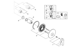 Внешняя часть смесителя для душа GROHE Eurosmart, хром (19451003)