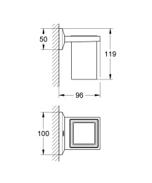 Стакан для зубных щеток GROHE Allure Brilliant с держателем, хром (40493000)