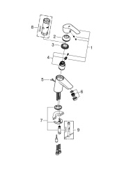 Смеситель для раковины GROHE Eurosmart с цепочкой, хром (33188002)