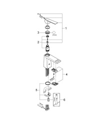 Смеситель для раковины GROHE Allure Brilliant, хром (23033000)