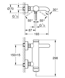 Готовый комплект для ванной комнаты GROHE Essence+ (NB0018)