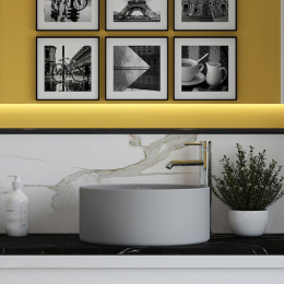 Раковина накладная Aqueduto ESPIRAL, D400, серый матовый (ESP0130)