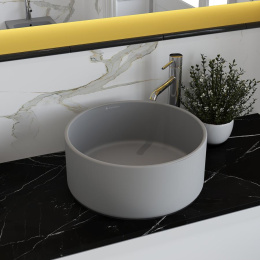 Раковина накладная Aqueduto ESPIRAL, D400, серый матовый (ESP0130)